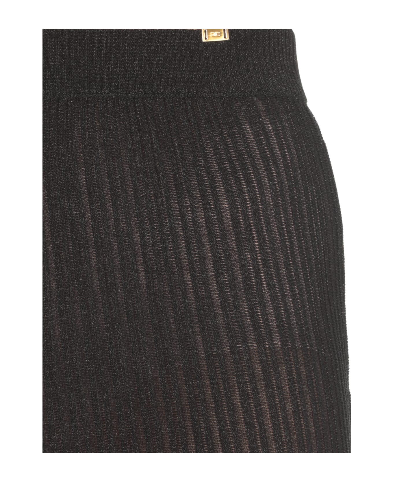 Elisabetta Franchi Lurex Skirt - Black スカート