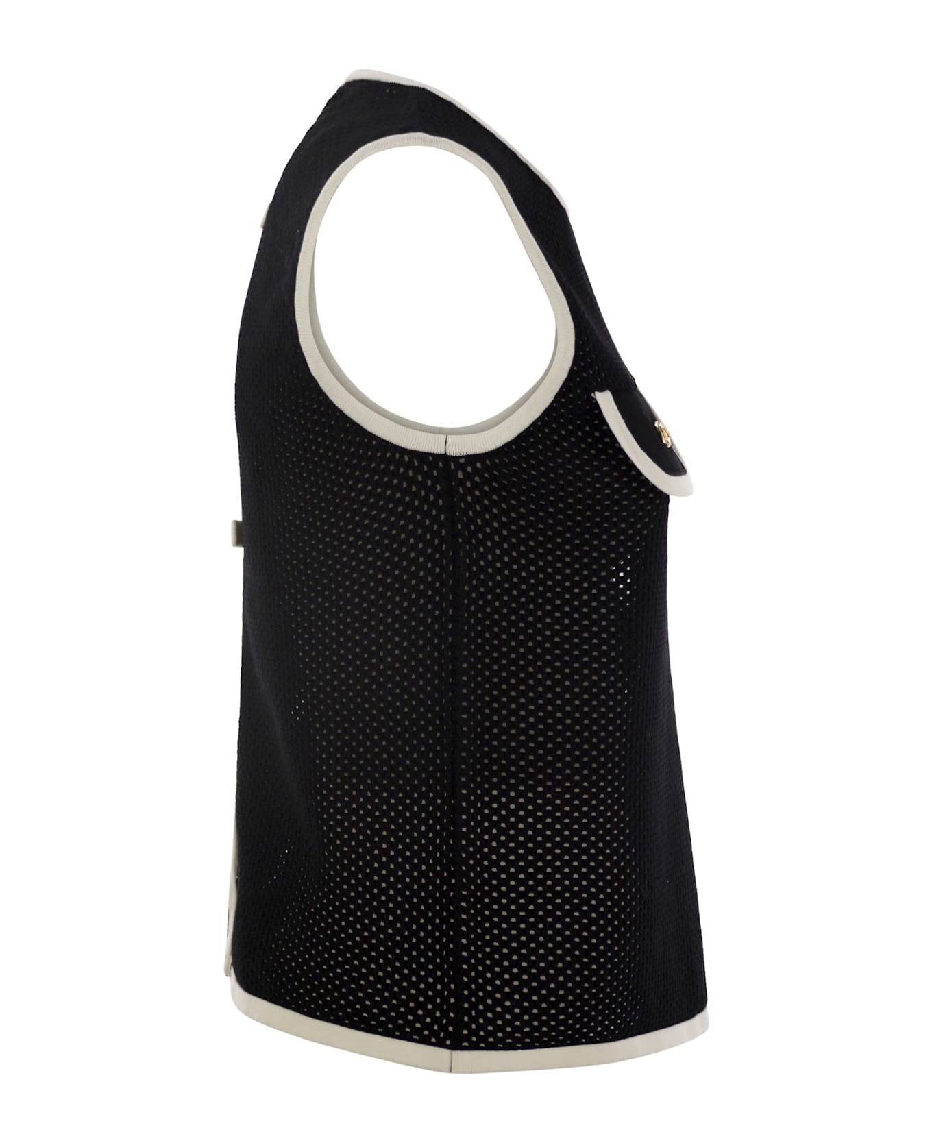 Elisabetta Franchi Tank Top - Black/butter