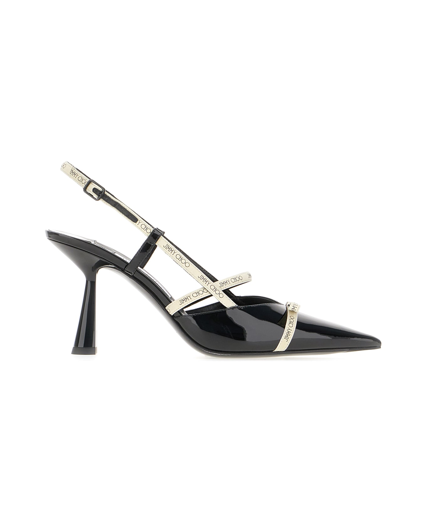 Jimmy Choo Black Leather Danica Pumps - BLACK BLACK