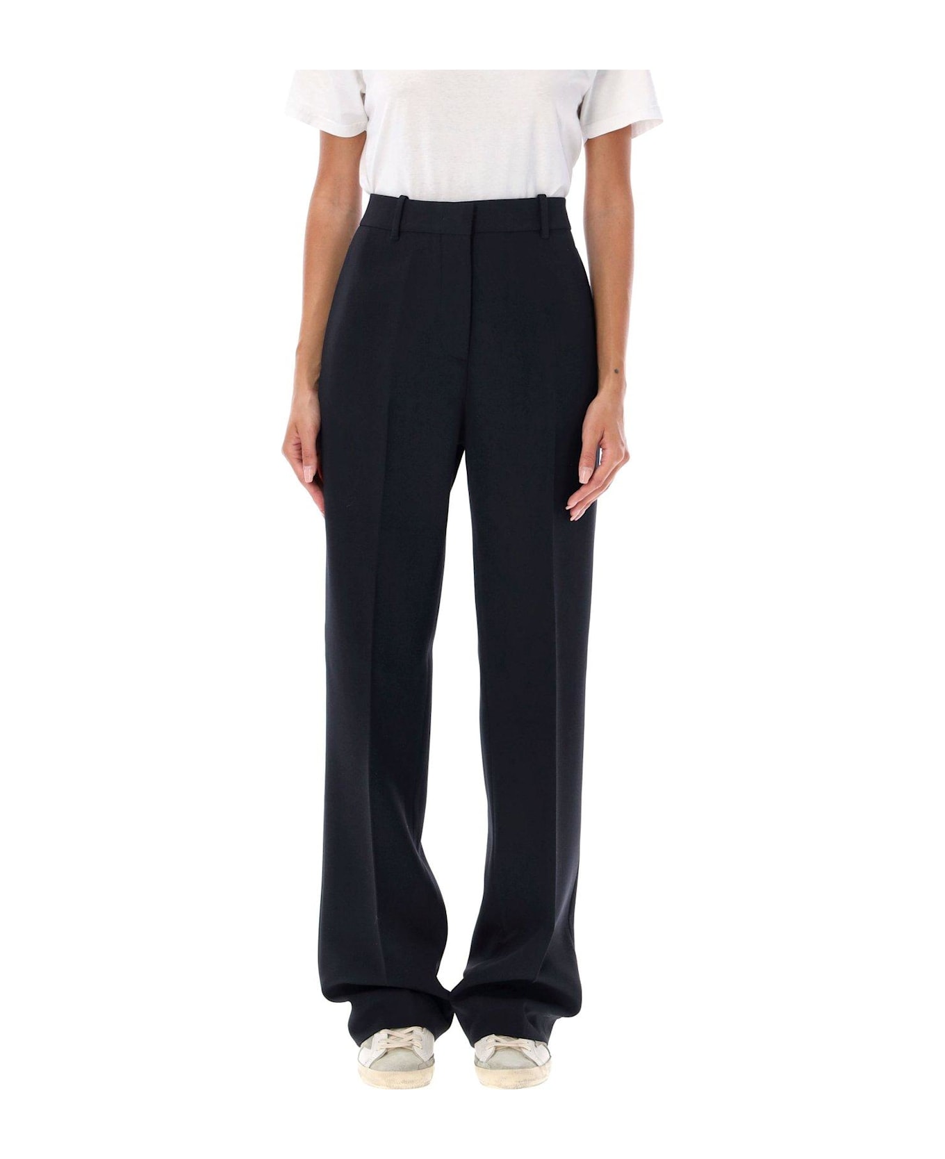 Golden Goose Straight-leg Pleat-detailed Pants - Blue