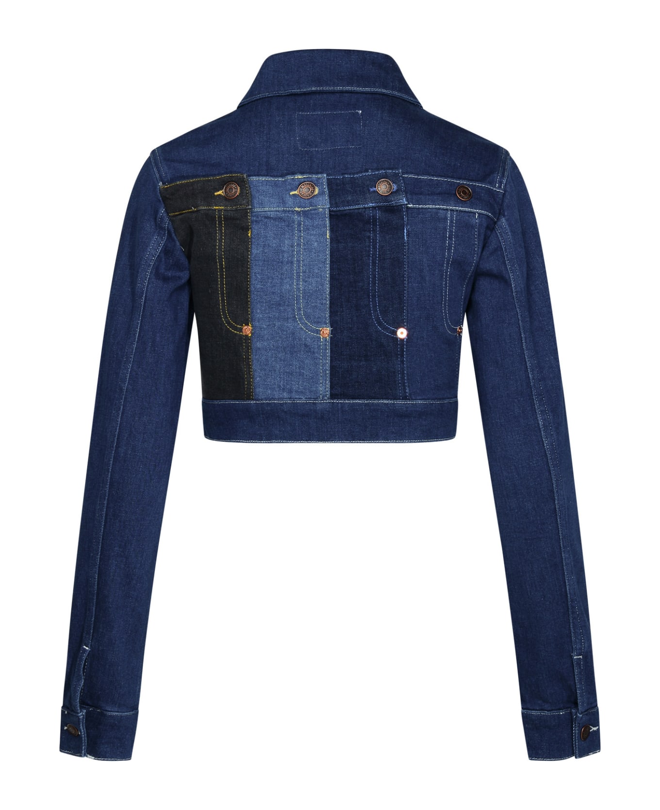 M05CH1N0 Jeans Blue Cotton Jacket - Blue