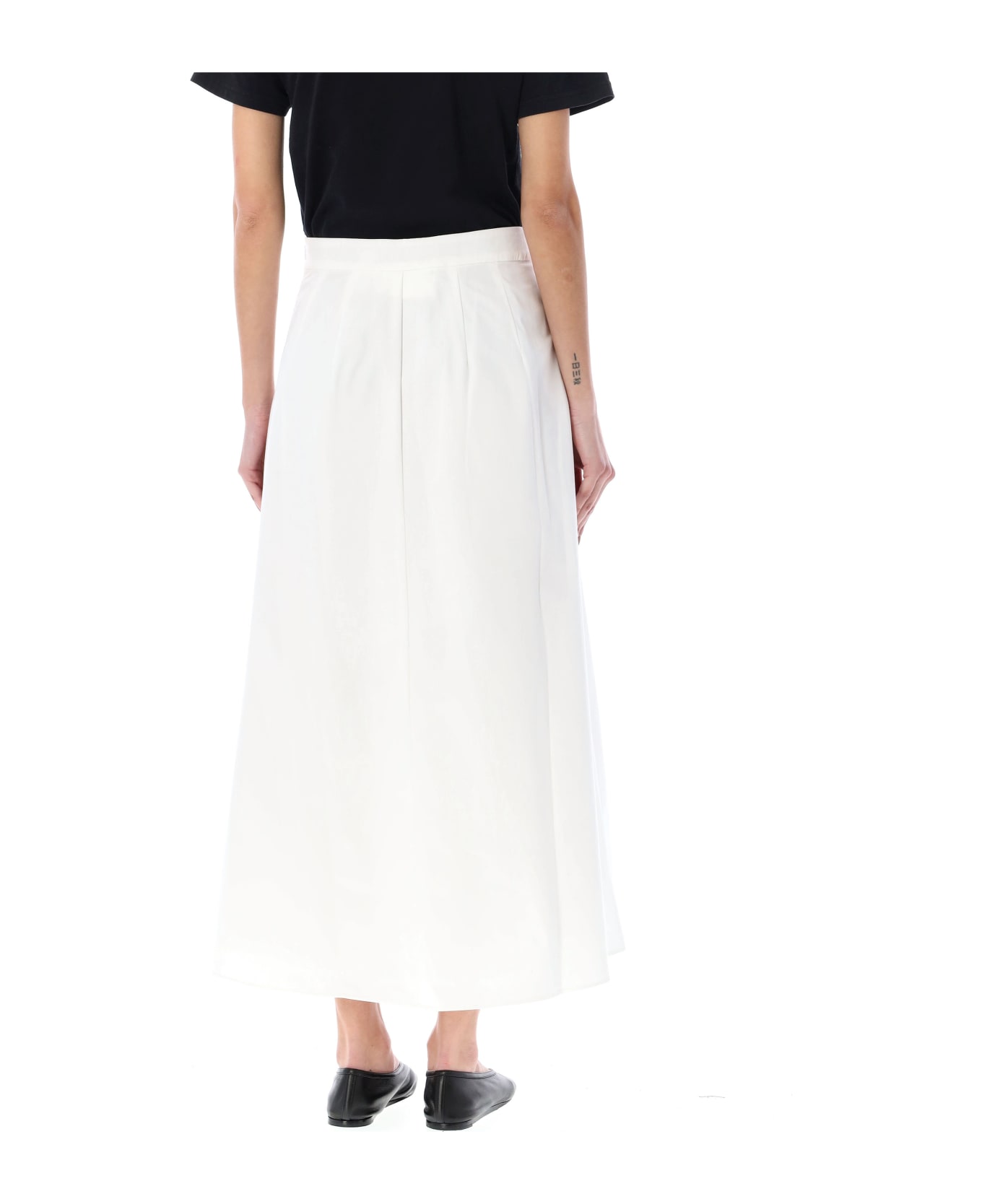 Róhe Wide Skirt - WHITE