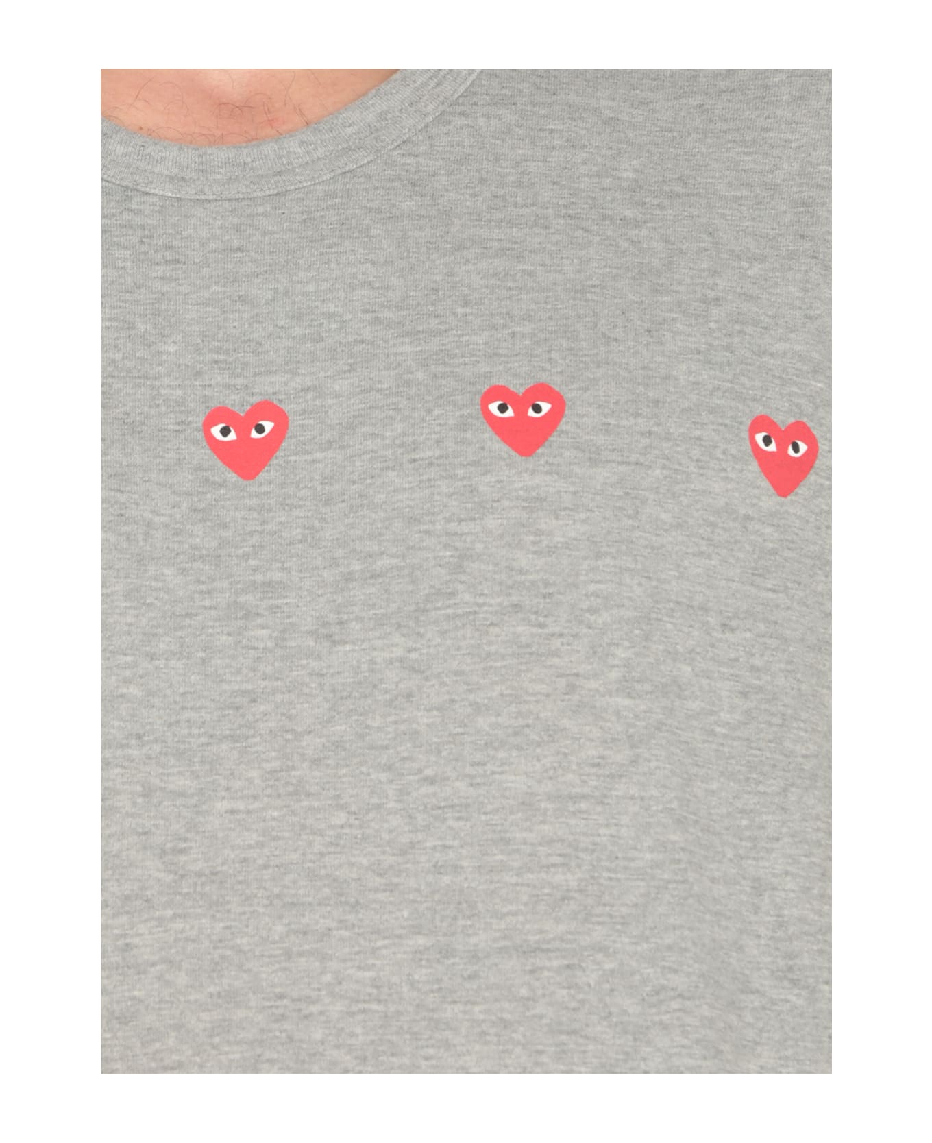 Comme des Garçons Play T-shirt With Logo - Grey