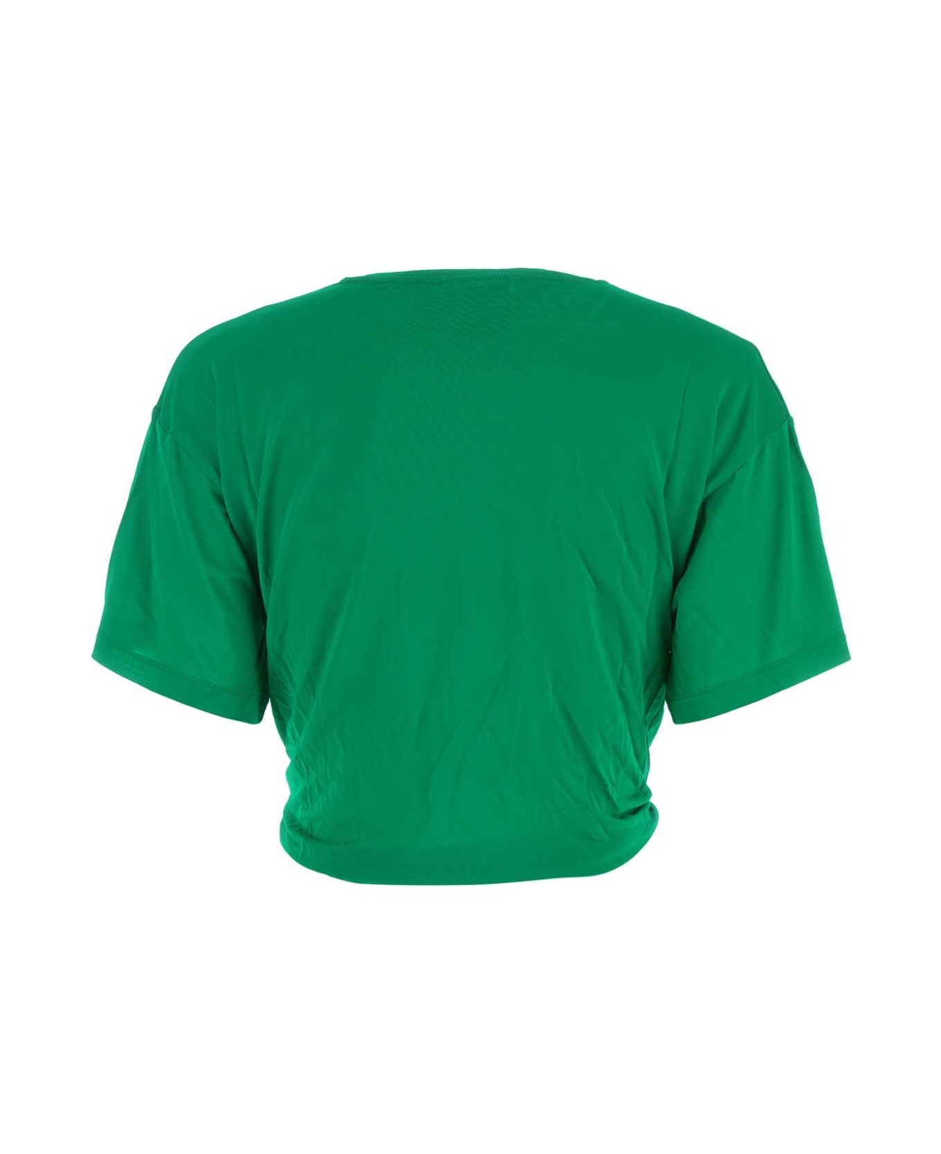 Paco Rabanne Green Stretch Viscose Top - EMERAUDE Tシャツ