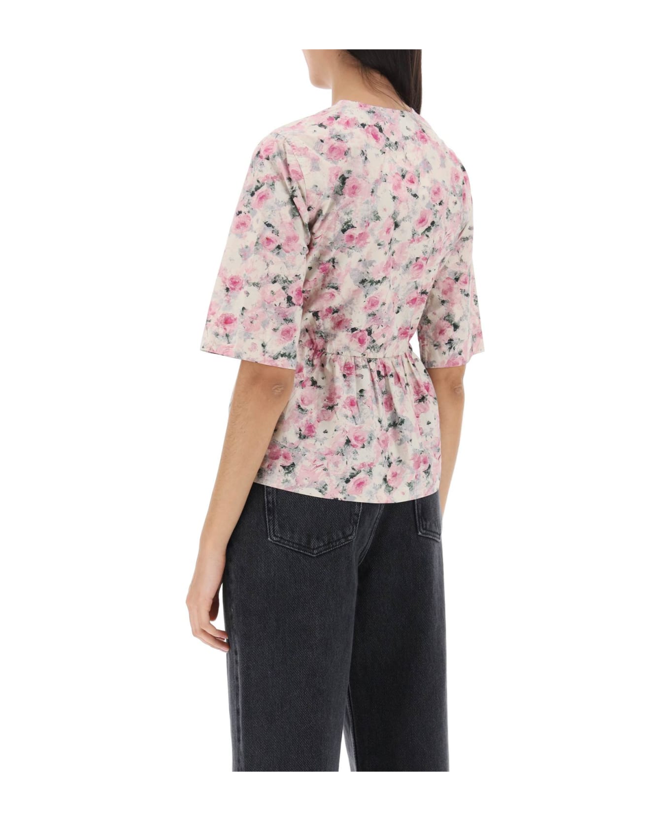 Ganni Blouse With Print - ORCHID SMOKE トップス