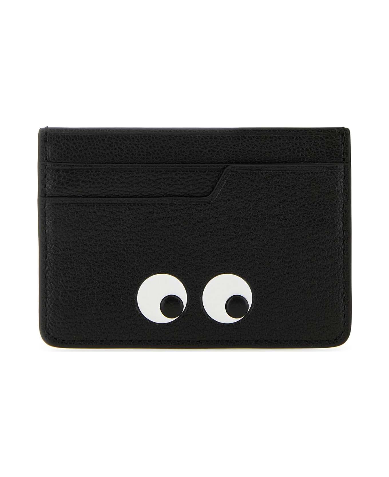 Anya Hindmarch Black Leather Card Holder - BLACK