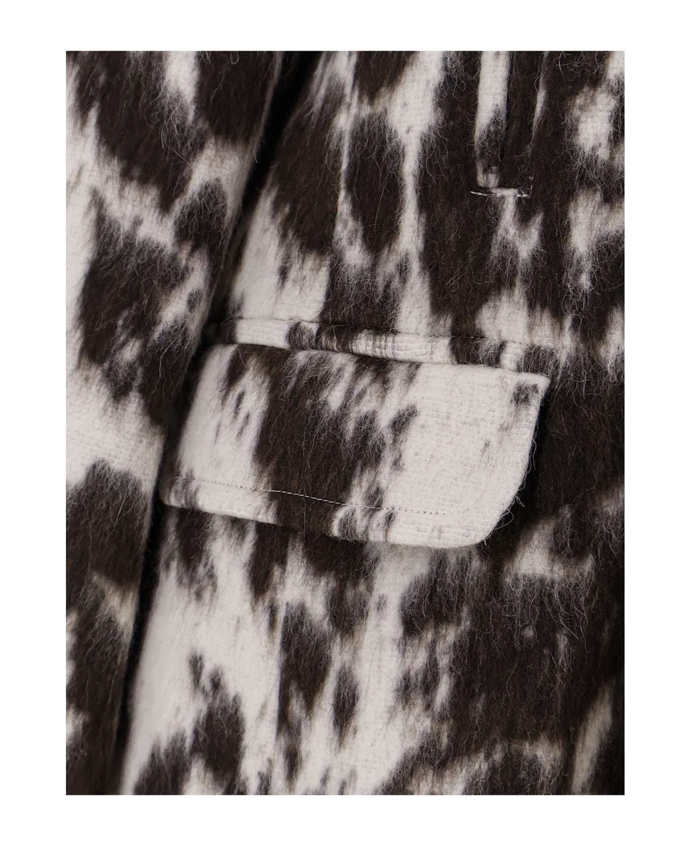 Dries Van Noten Vafel Wool And Alpaca Coat - Brown