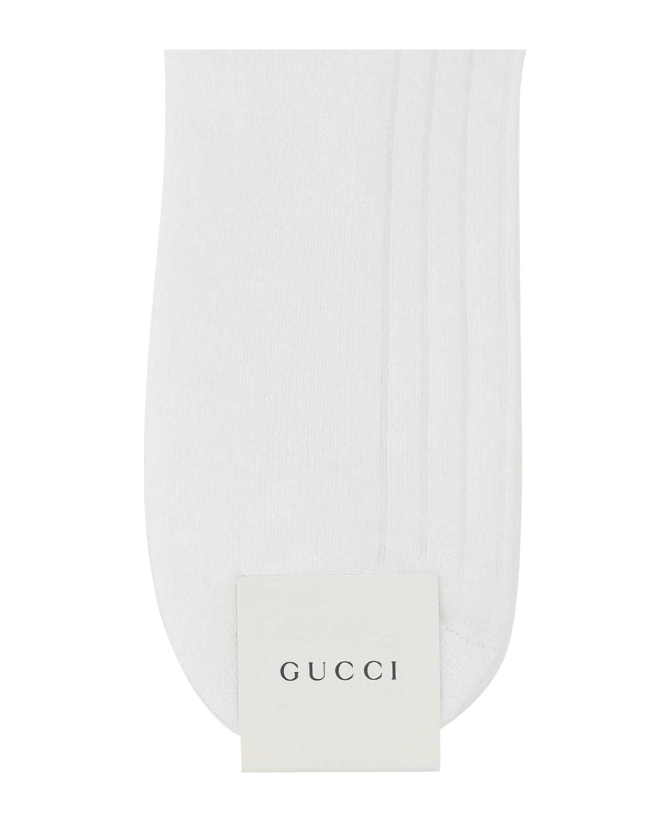 Gucci White Stretch Cotton Blend Socks - IVORYPINK