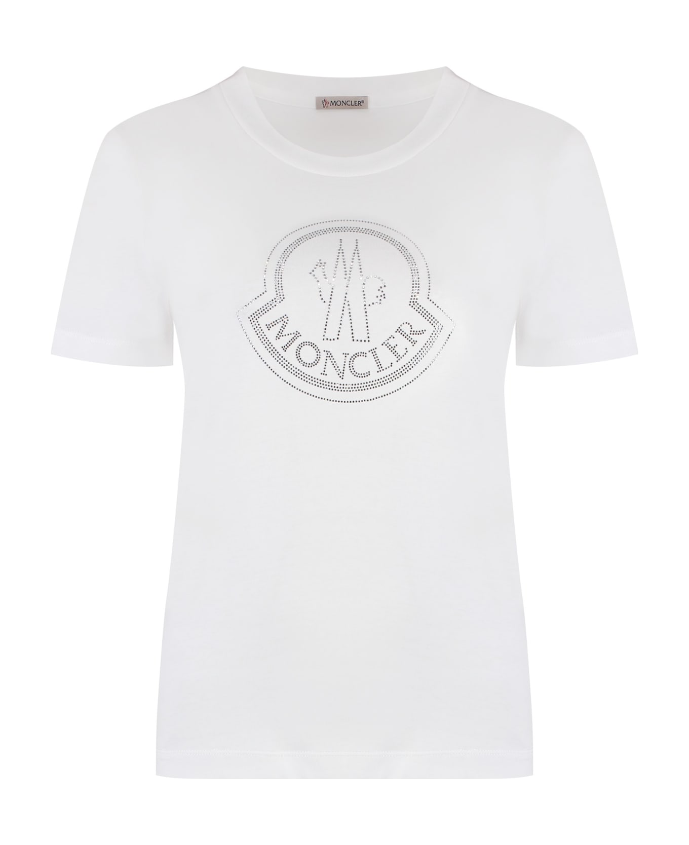 Moncler Cotton Crew-neck T-shirt - NATURAL