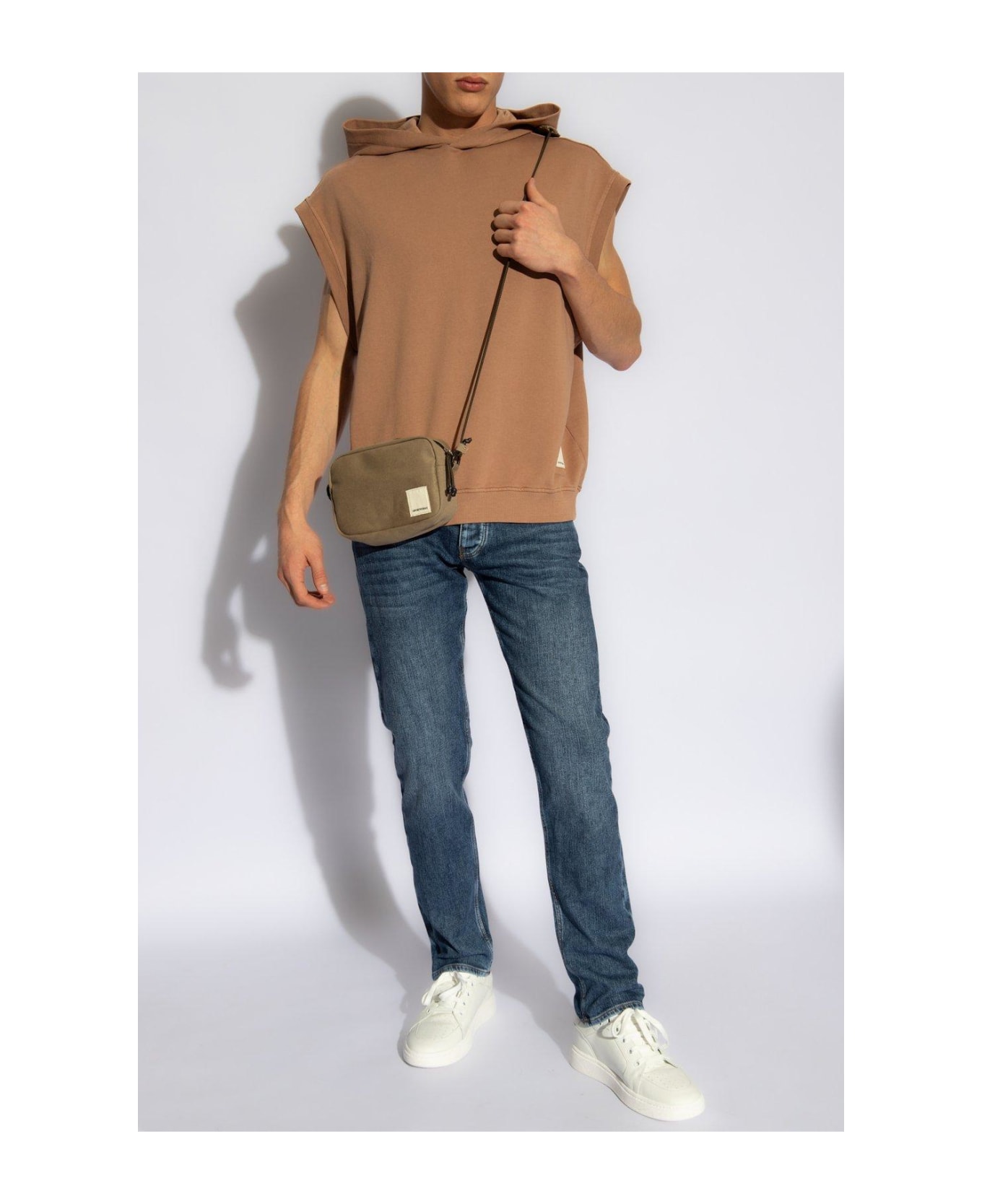 Emporio Armani Sustainable Collection Hoodie - BROWN フリース