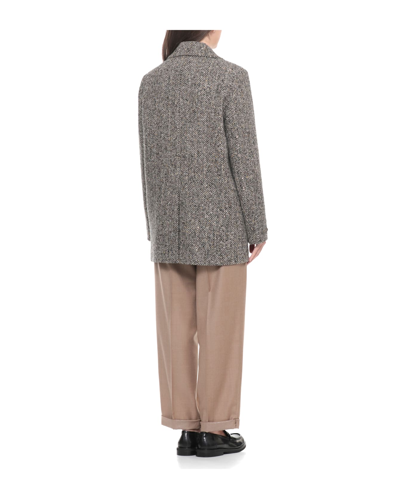 Peserico Wool Blazer - Brown