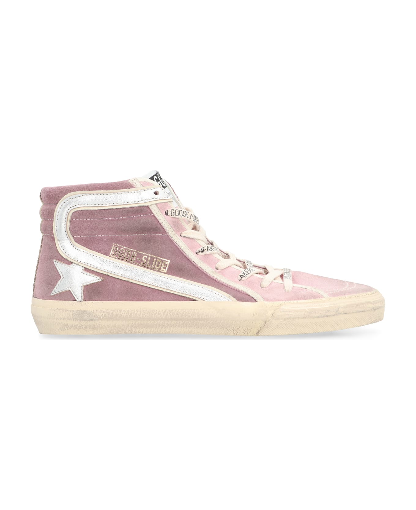 Golden Goose Slide Suede High-top Sneakers - Pink