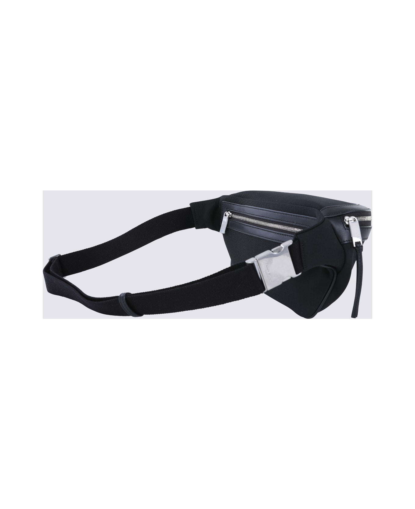Saint Laurent Black Leather Belt Bag - Black