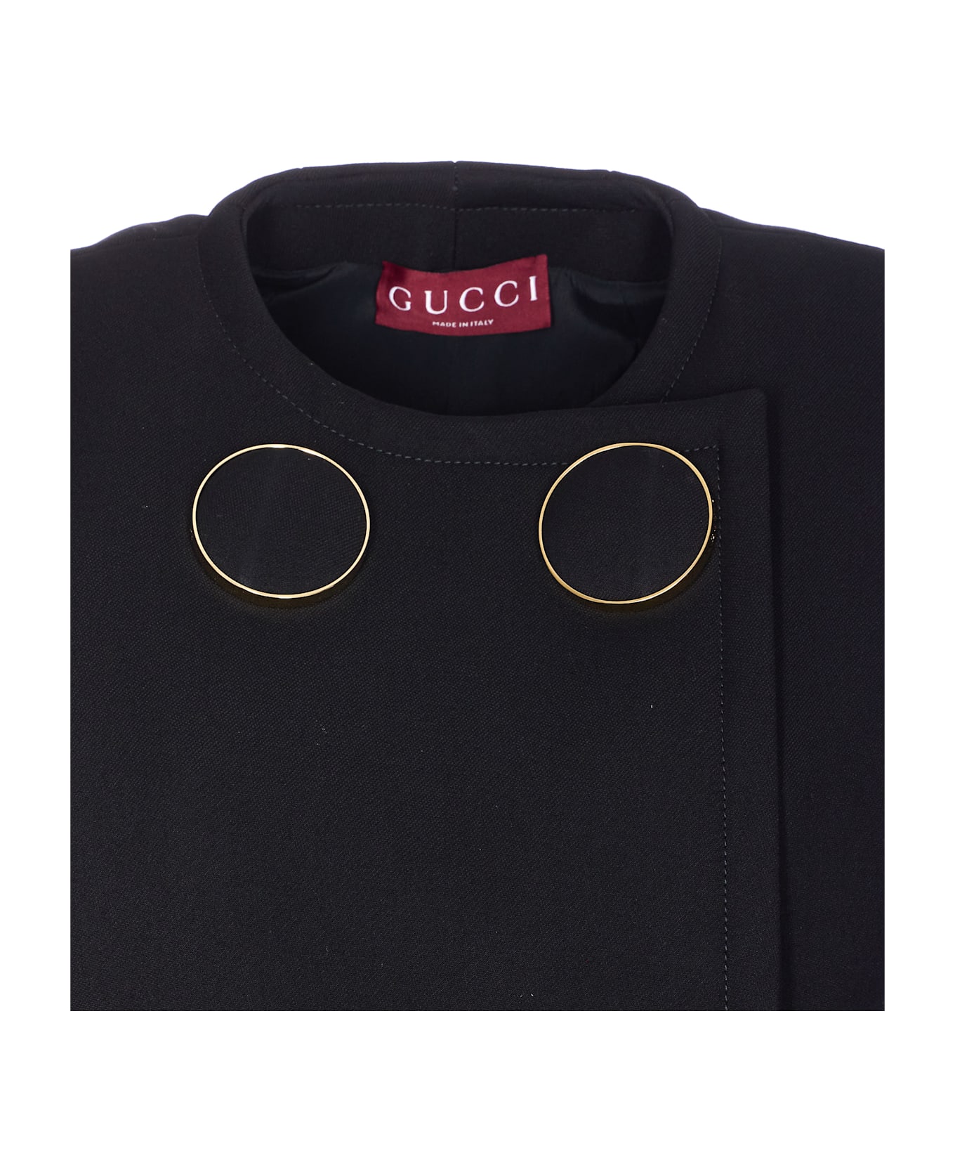 Gucci Seeded Wool Dress - Black
