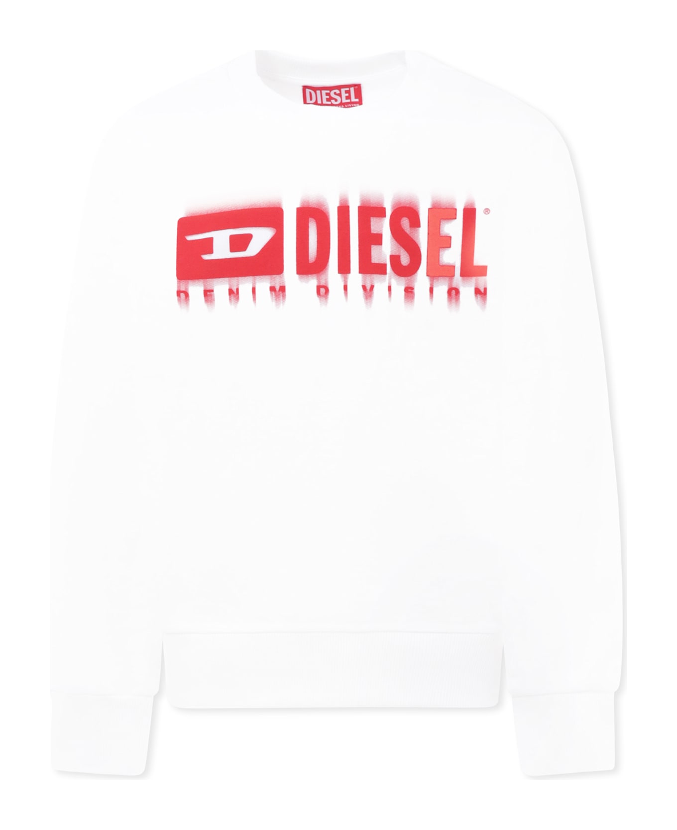Diesel White Sweatshirt For Boy With Logo - White