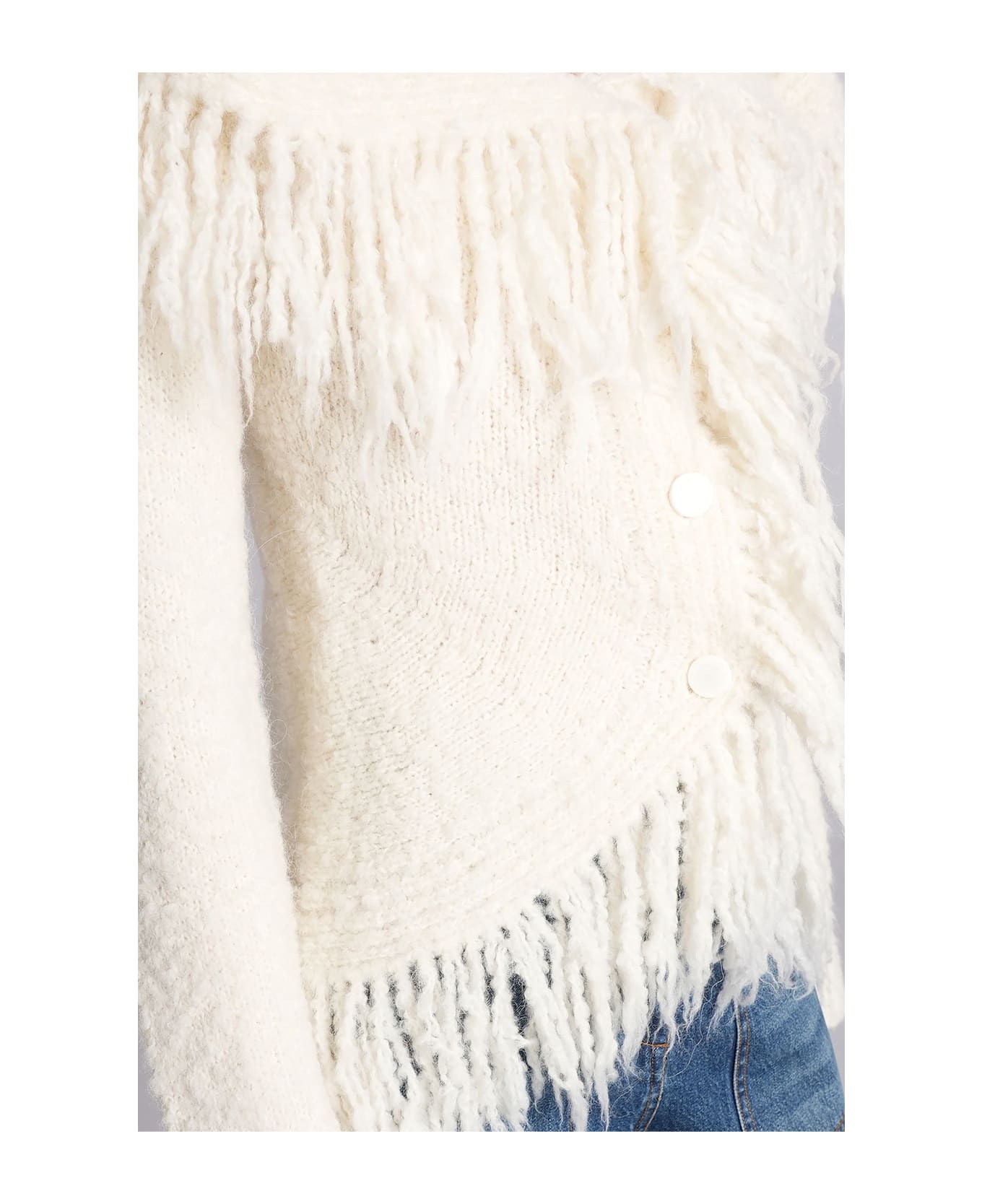 Cult Gaia Michelle Cardigan In Beige Wool - beige