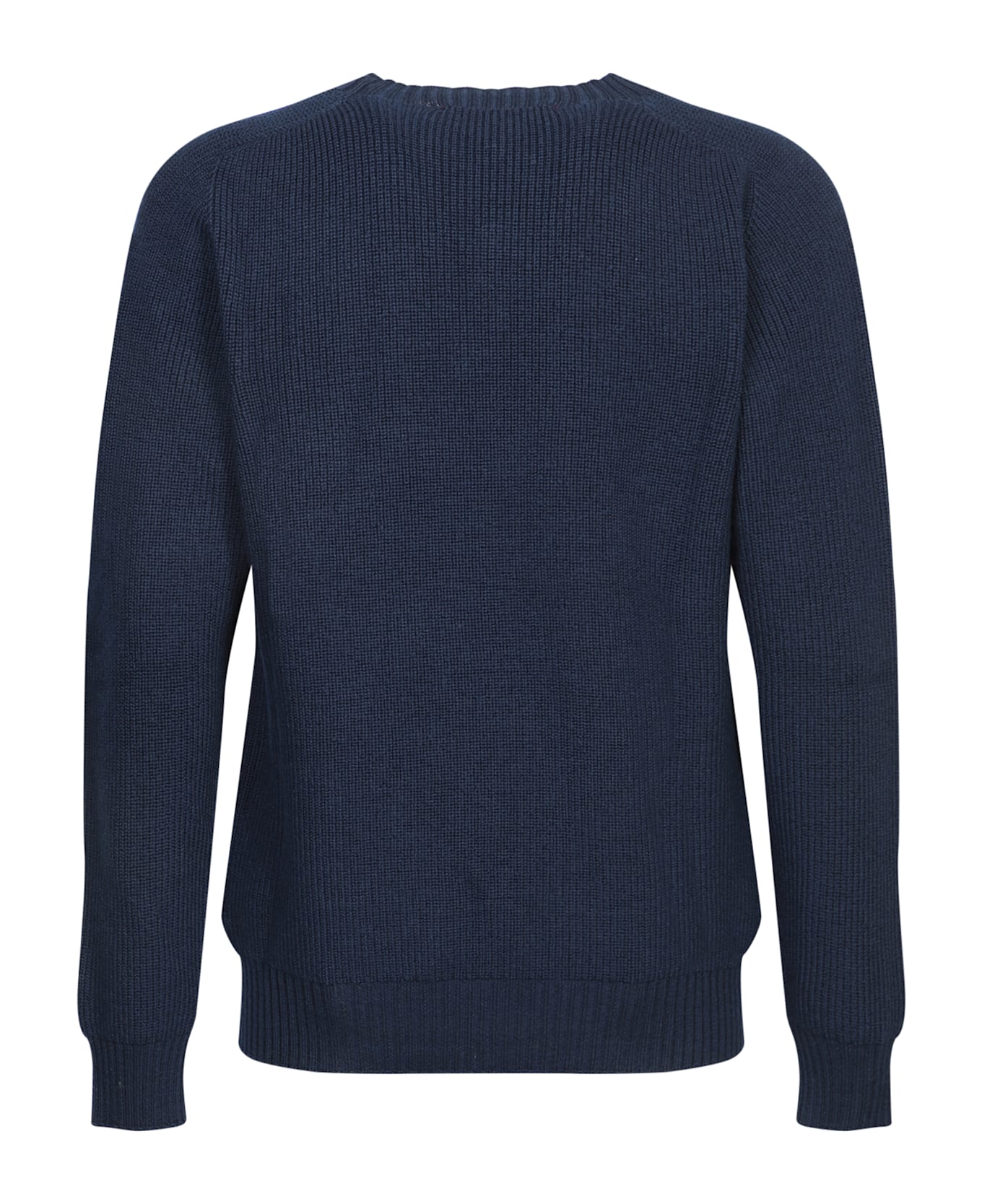 Amaranto Blue Wool Crewneck Sweater - Blue