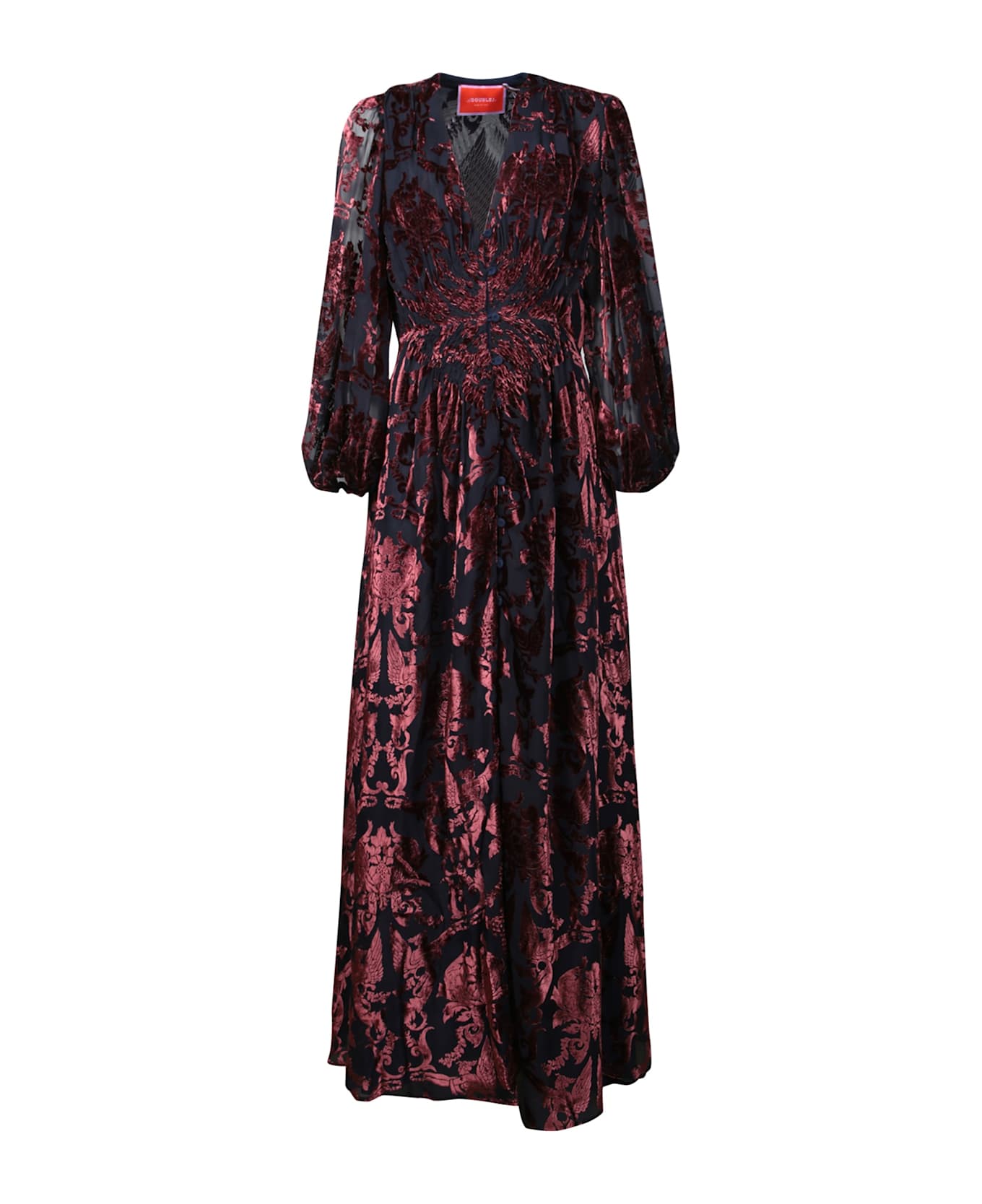 La DoubleJ Camerino Long Dress Bordeaux - Bordeaux