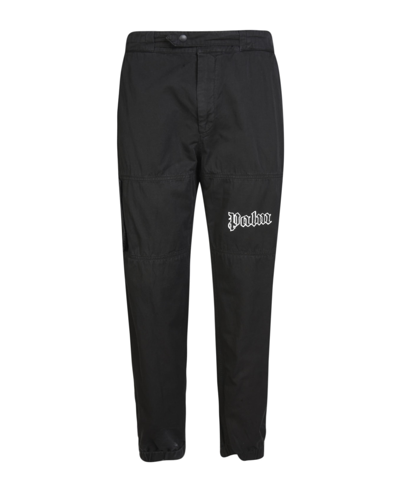Palm Angels Logo Cargo Pants - Black/White
