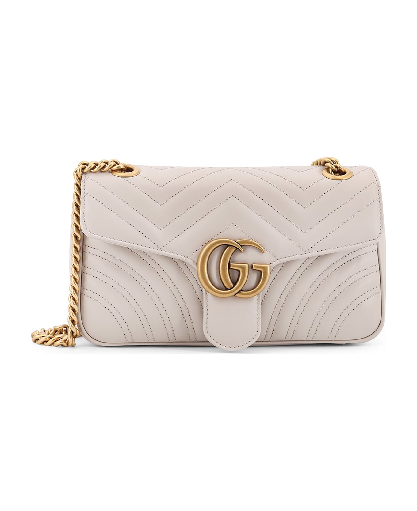 Gucci Gg Marmont Matelassé Leather Shoulder Bag - Ivory