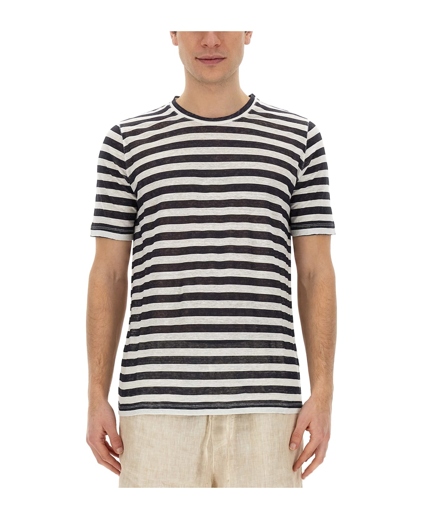 120% Lino Striped T-shirt