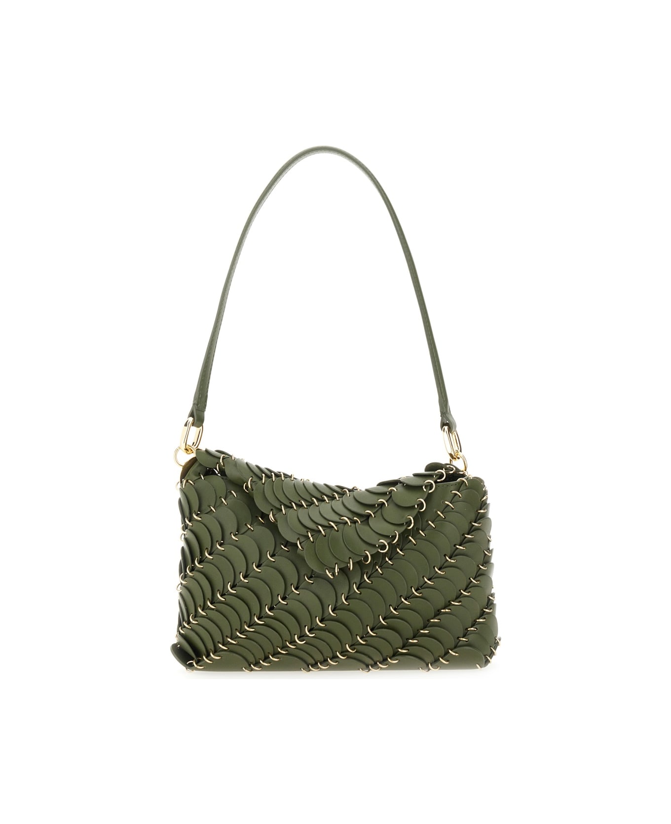 Paco Rabanne Leather Bag. - GREEN