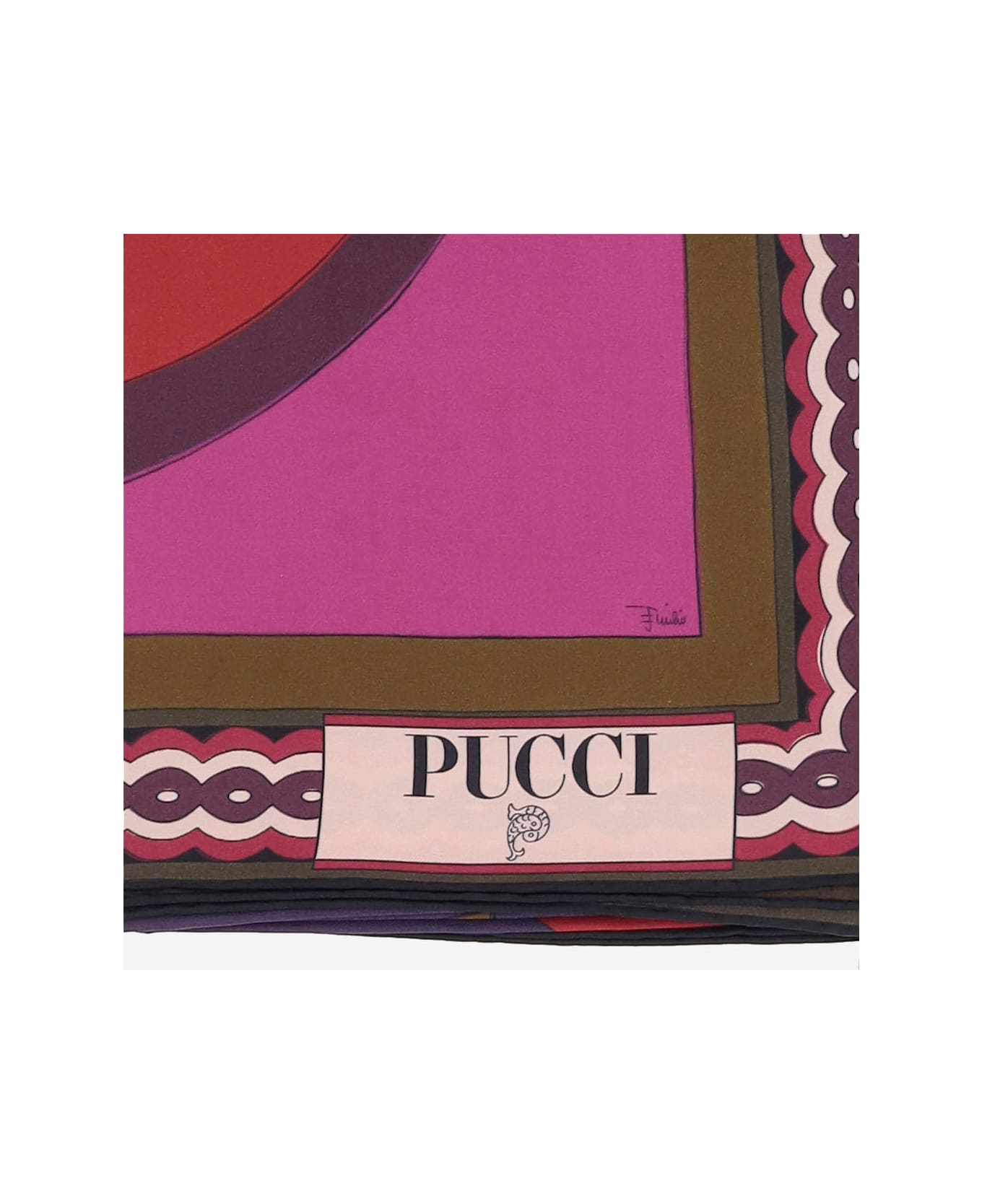 Pucci Printed Silk Scarf - Red