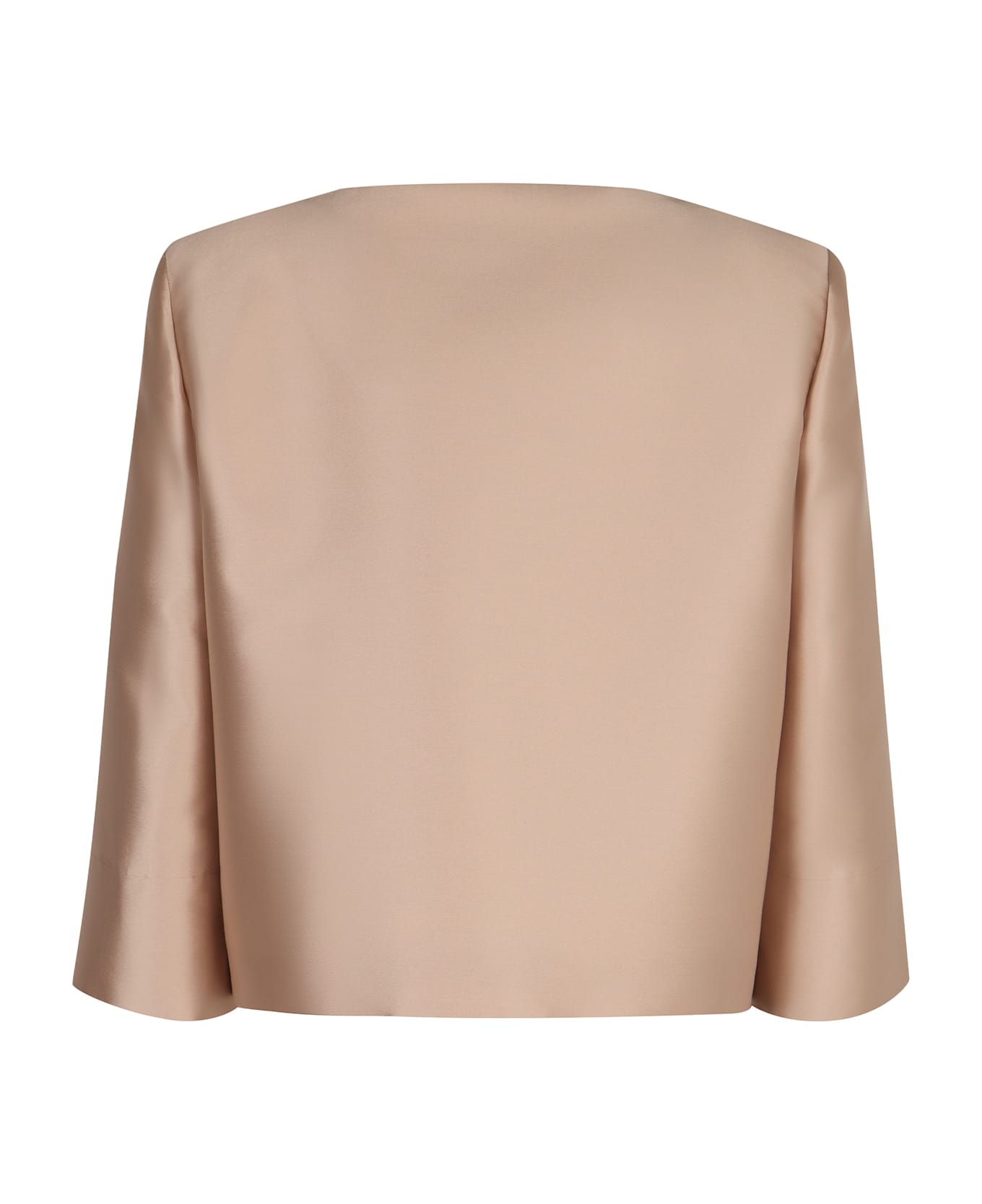 Alberta Ferretti Satin Bolero-jacket - NEUTRALS