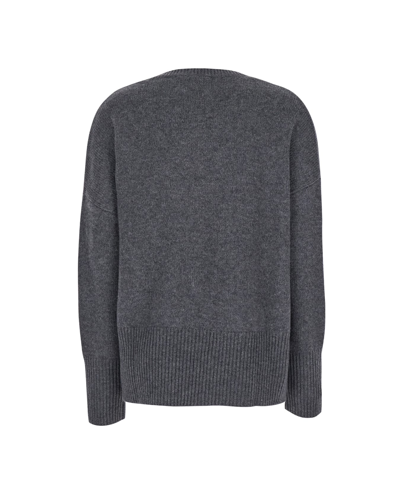 Lisa Yang 'mila' Grey Sweater With Ribbed Trim In Cashmere Woman - Grey シャツ