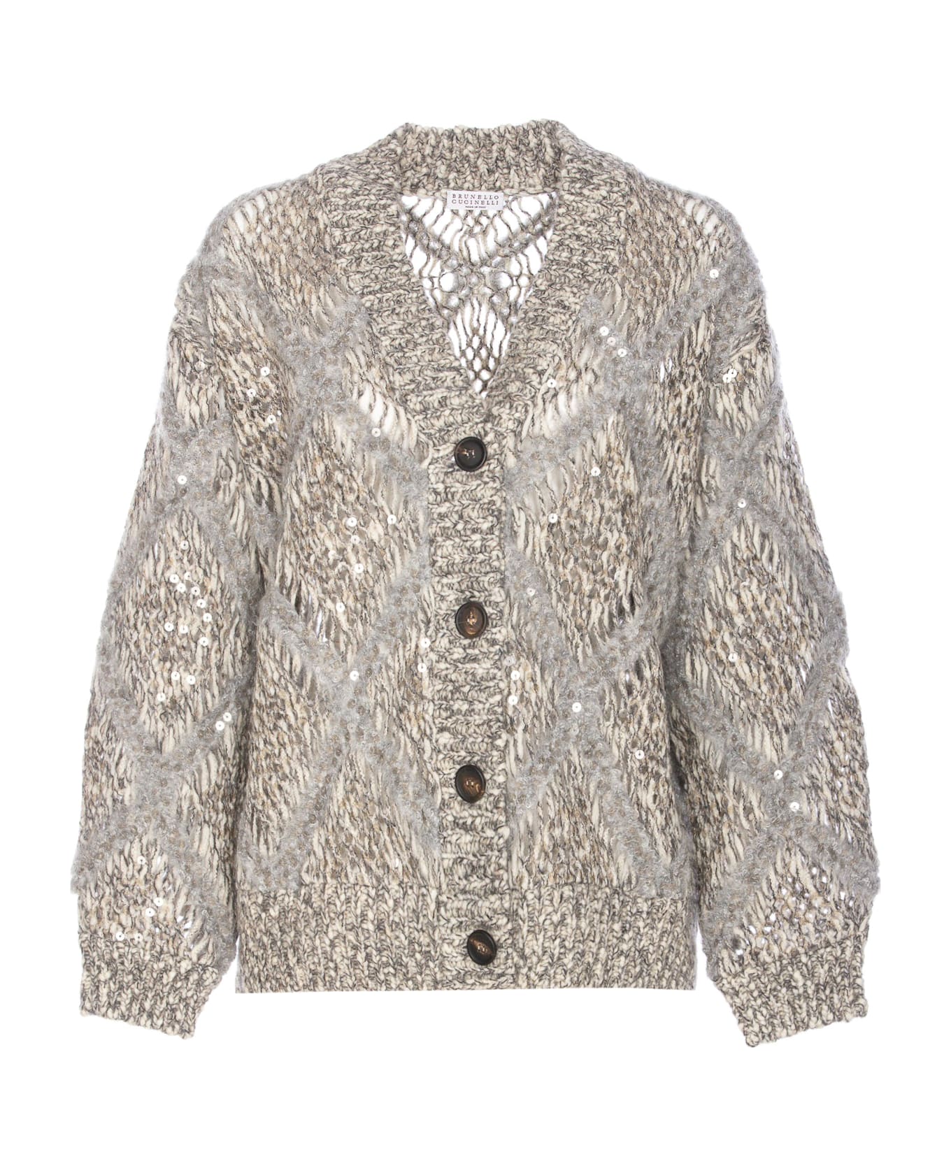 Brunello Cucinelli Dazzling Cardigan - Beige