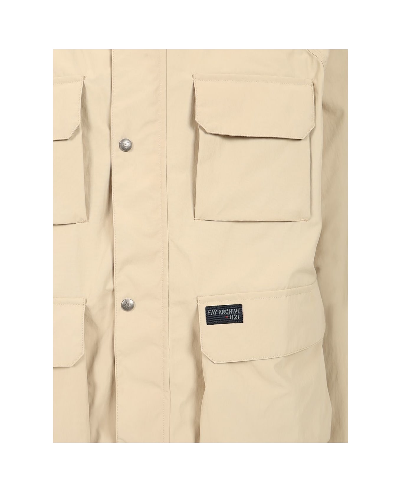 Fay Beige Nylon Windbreaker - GESSO