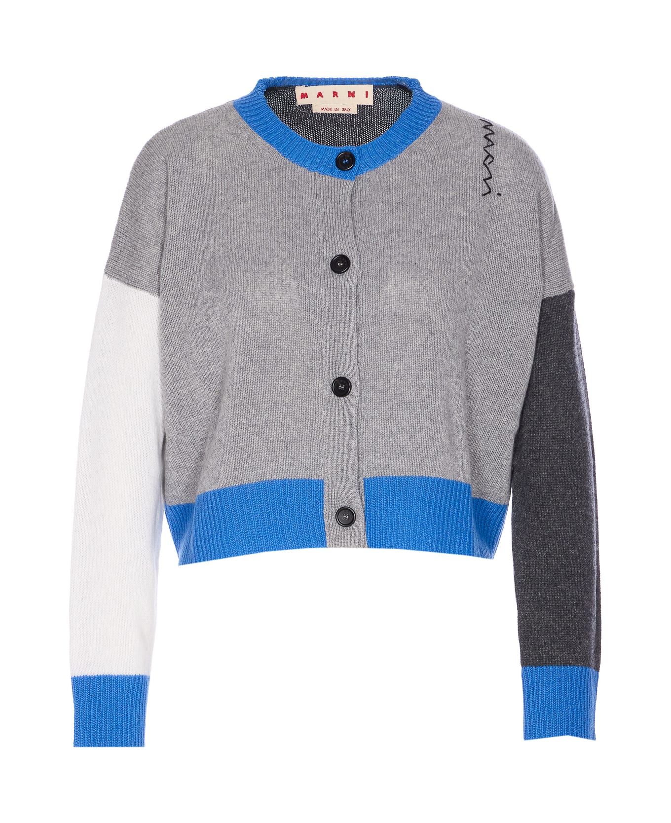 Marni Colour Block Cardigan - Grey