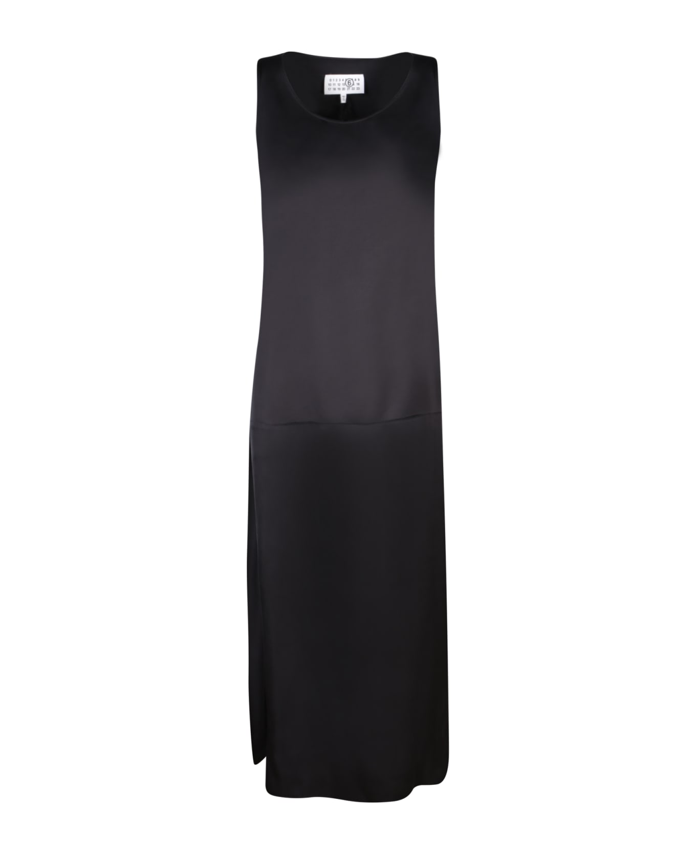 MM6 Maison Margiela Side-slit Sleeveless Midi Dress - Black