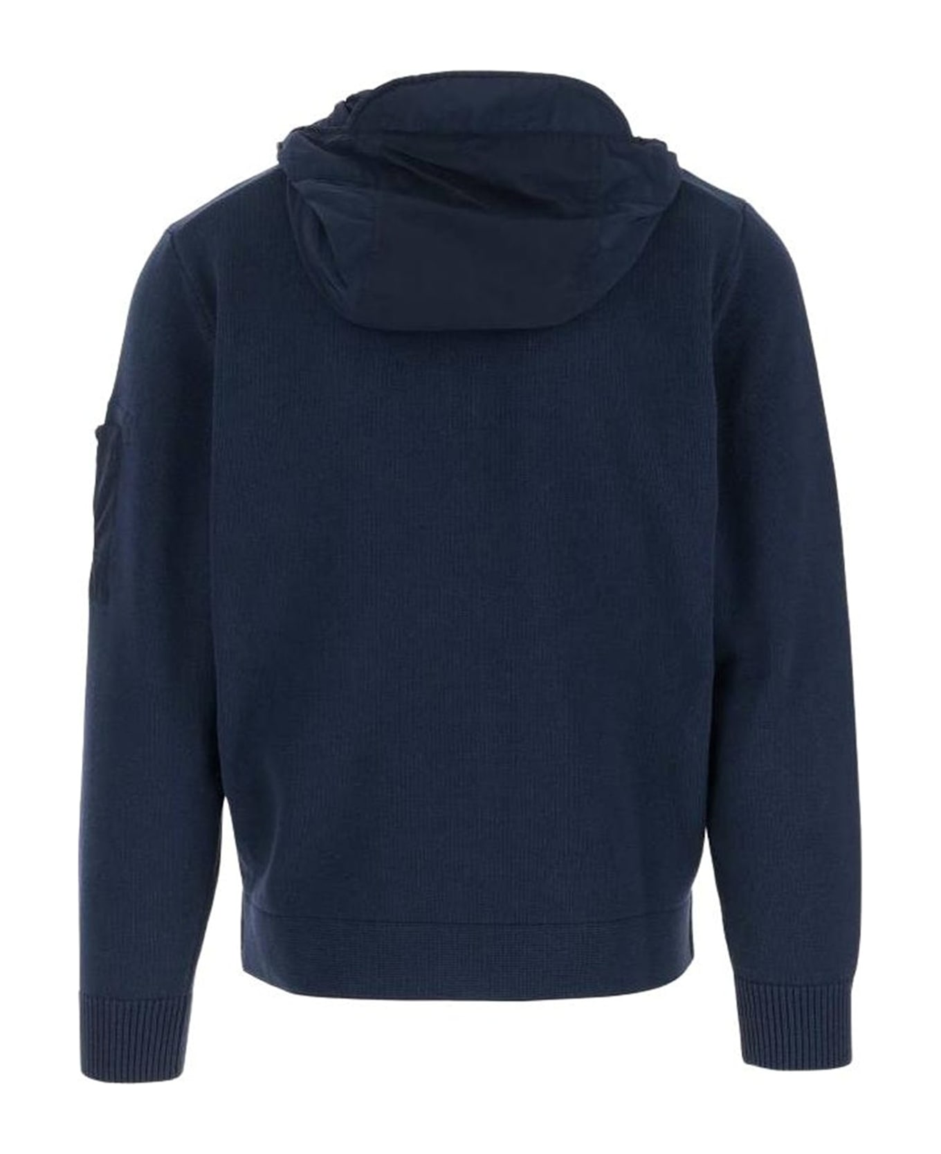 C.P. Company Cotton Sweatshirt With Logo - Blue ニットウェア