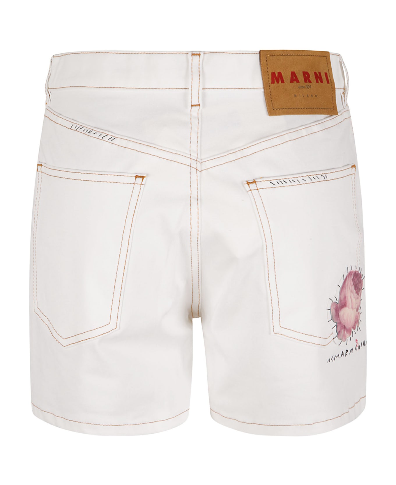 Marni Lightweight Stretch Denim Shorts - Lily White ショートパンツ