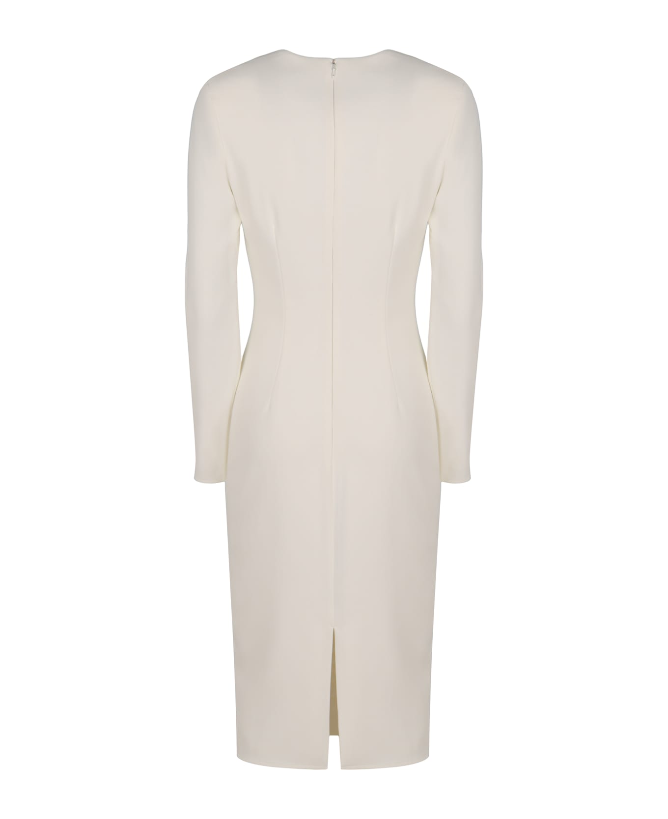 Elisabetta Franchi I Live In Lightweight Crêpe With A Chain Jewelry. - White