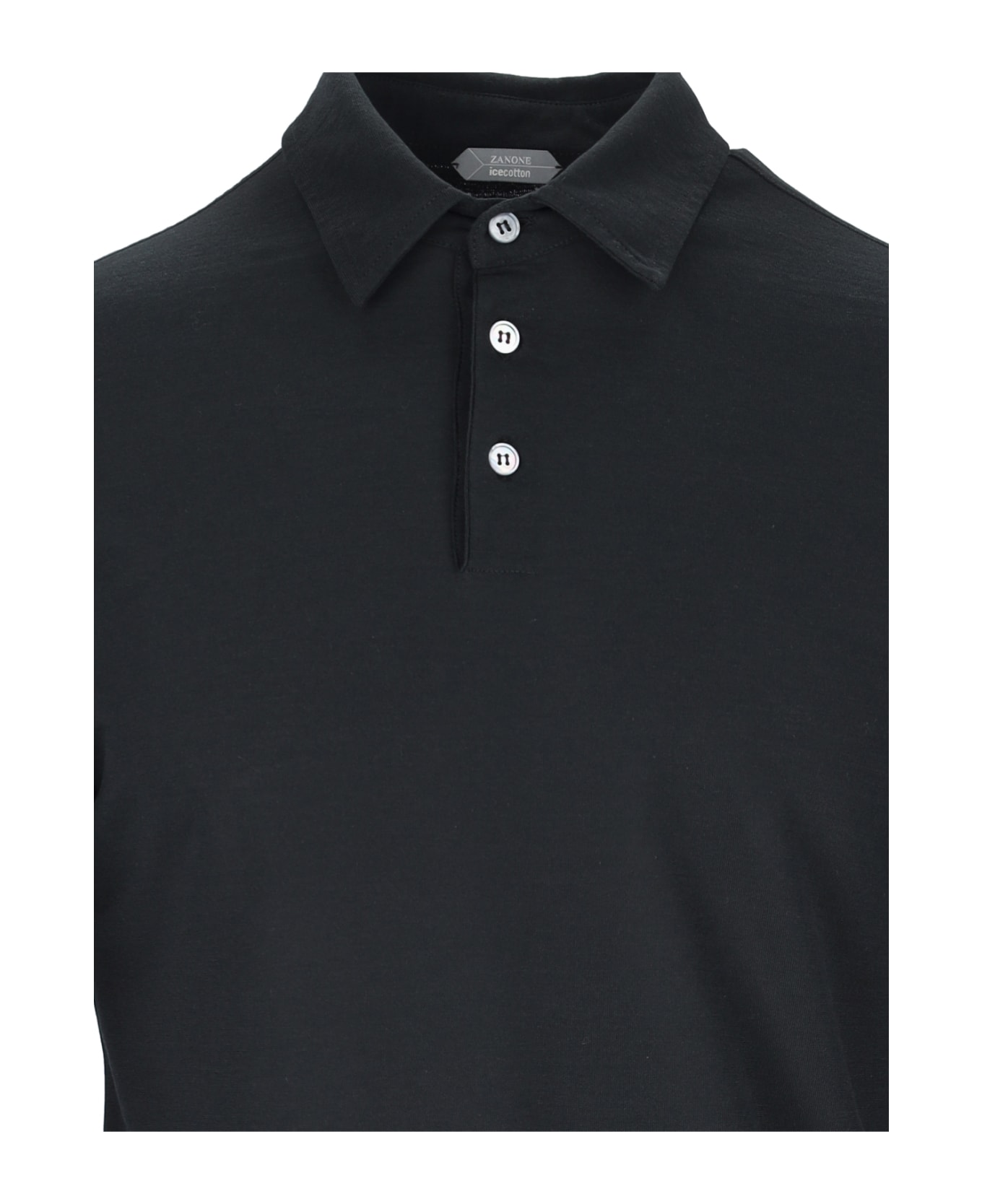 Zanone Polo Shirt - Black   ポロシャツ