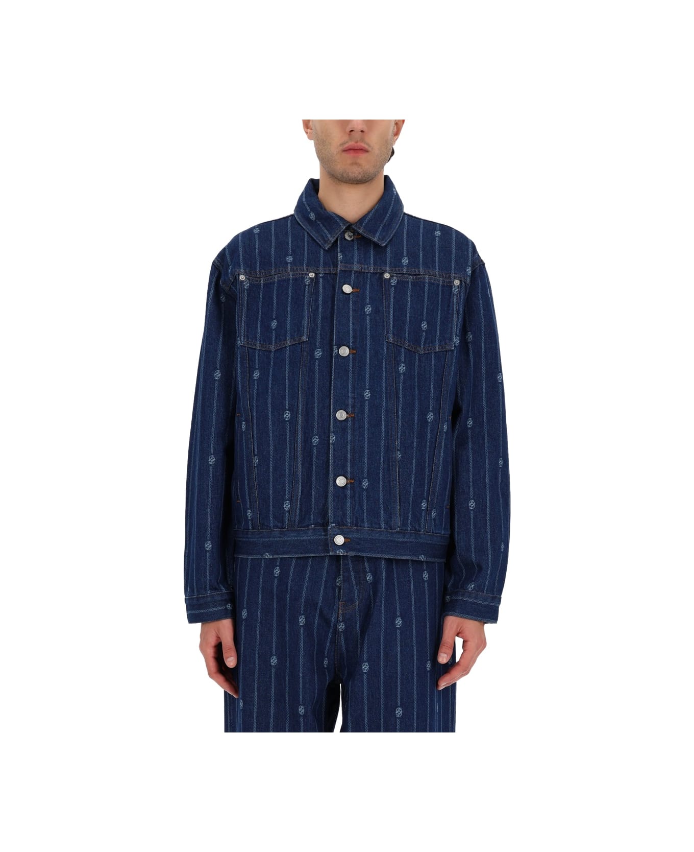 Drôle de Monsieur "denim Monogramme" Jacket - BLUE ジャケット