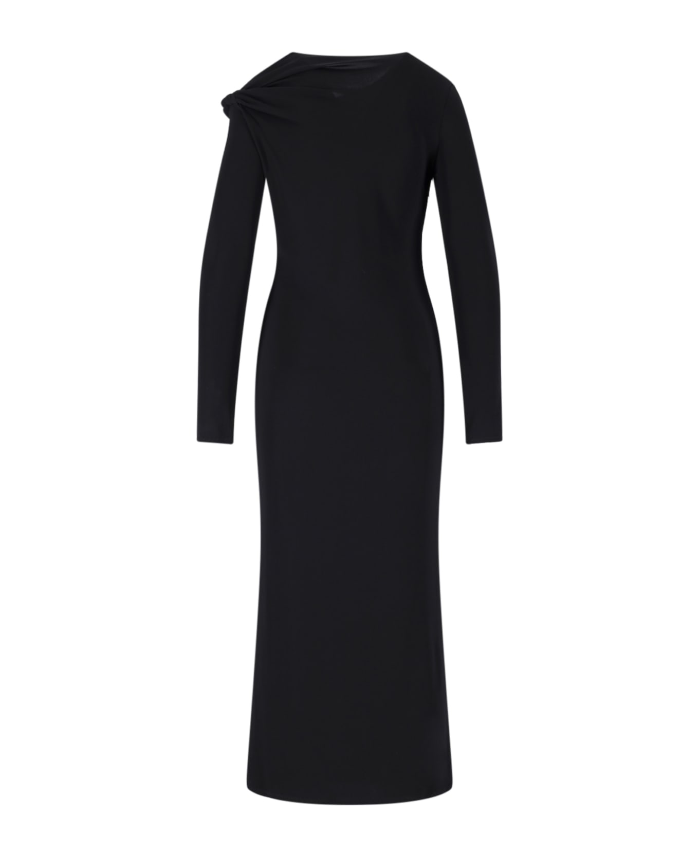 Versace Jersey Long Dress - Black