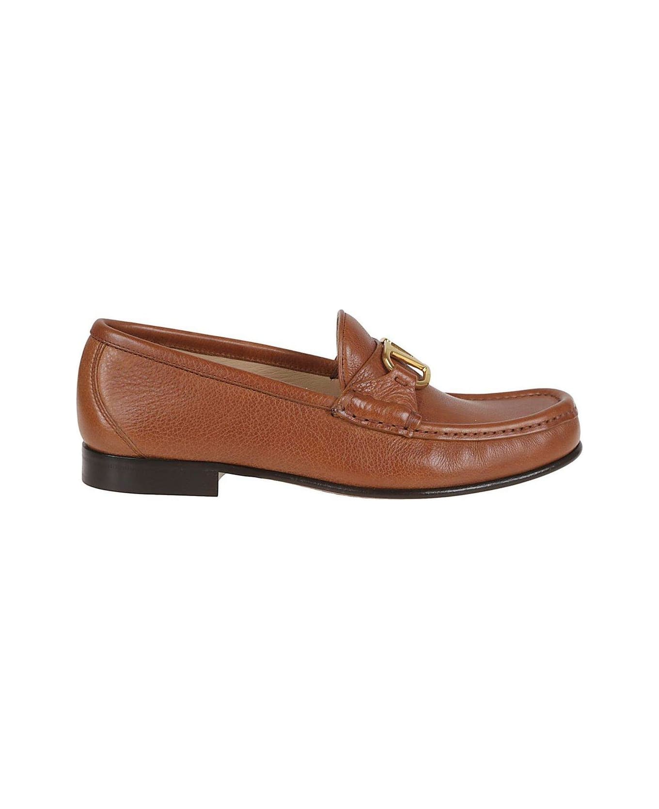 Valentino Garavani Garavani Vlogo Signature Almond Toe Loafers - Brown