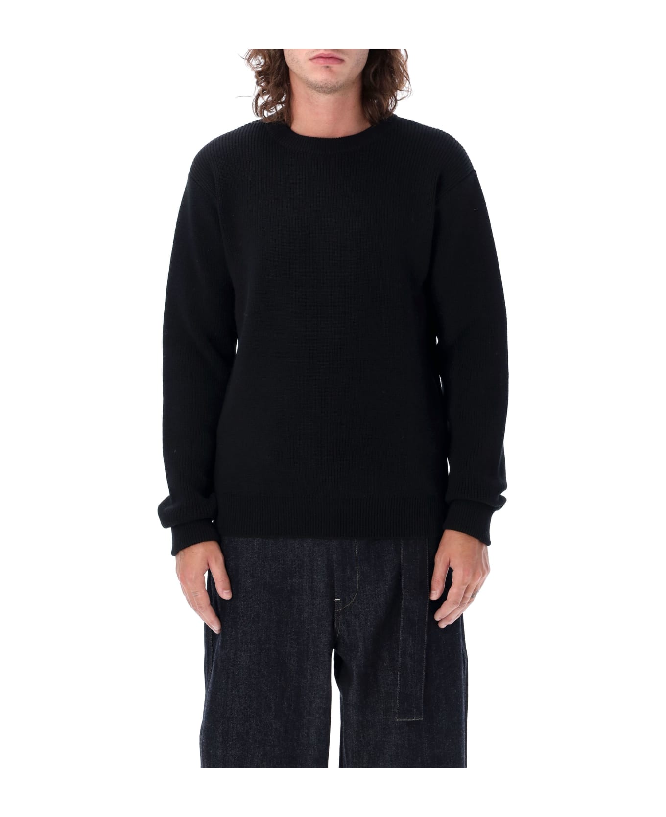 Jil Sander Sweater Zip Side - BLACK