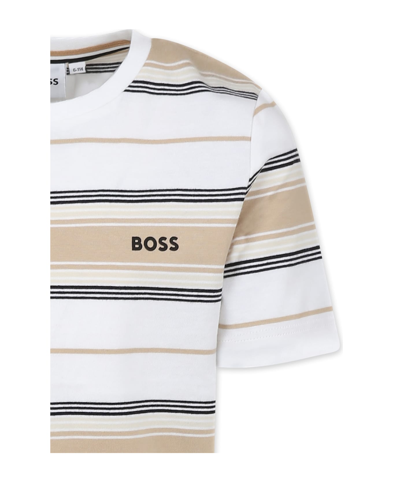 Hugo Boss White T-shirt For Boy With Logo - White