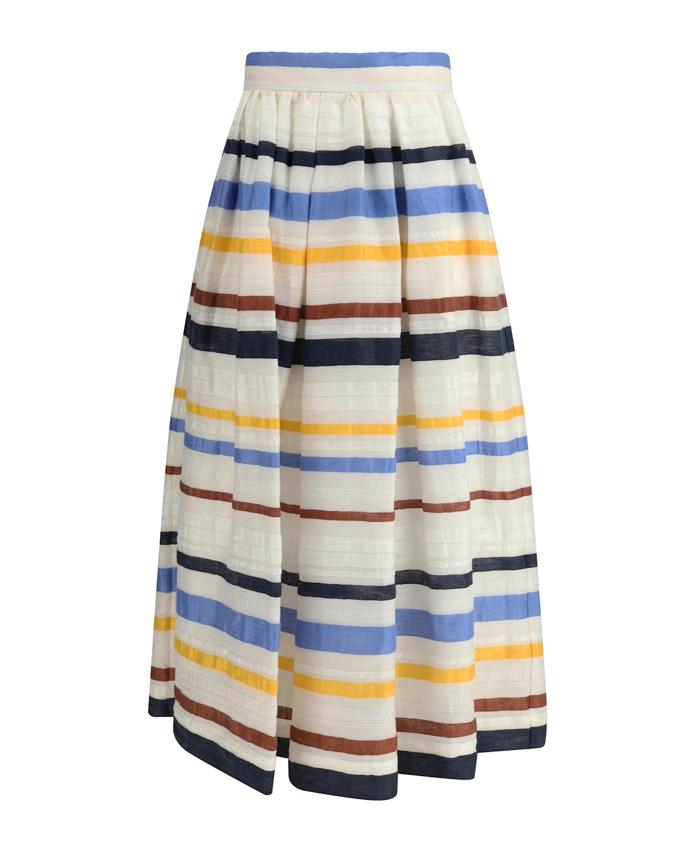 Sara Roka Striped Long Skirt