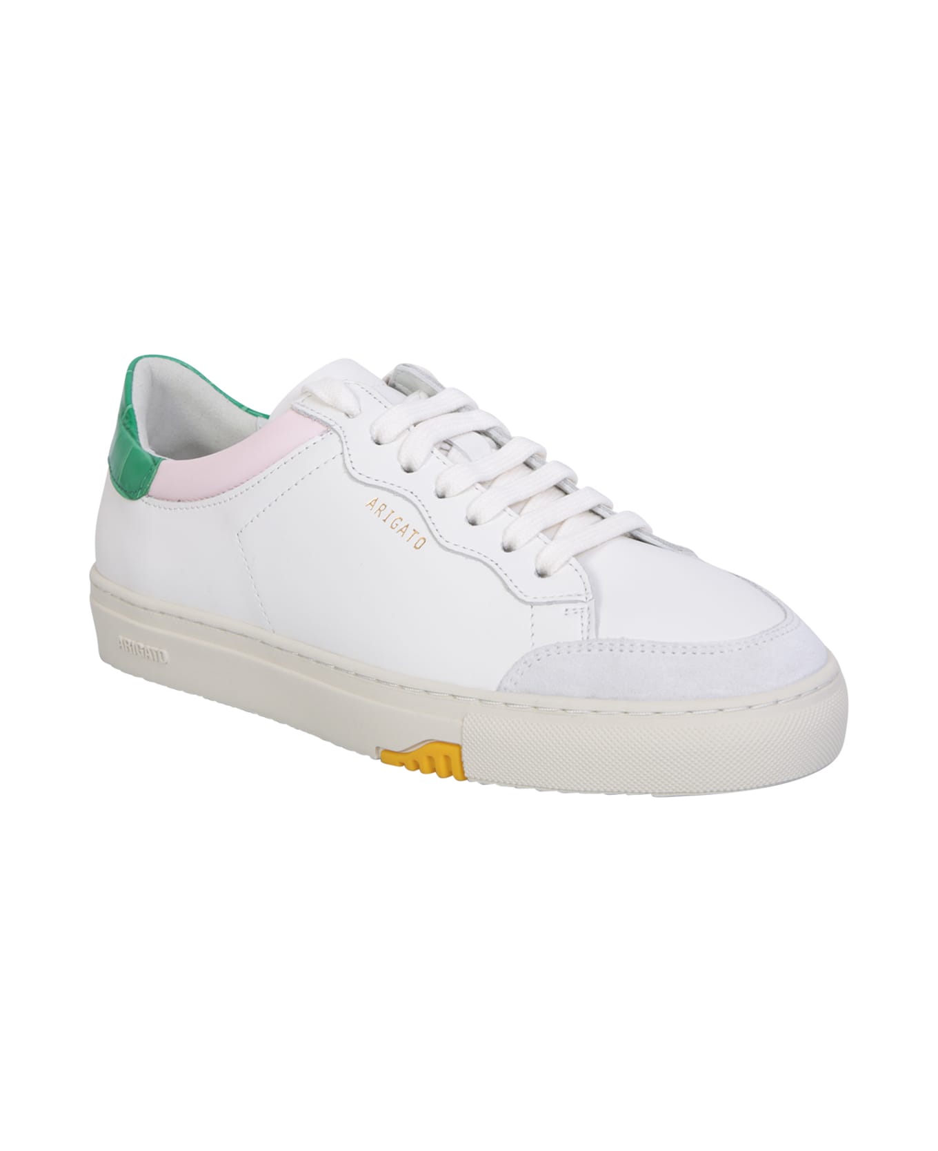 Axel Arigato Clean 180 White/ Green Sneakers - White