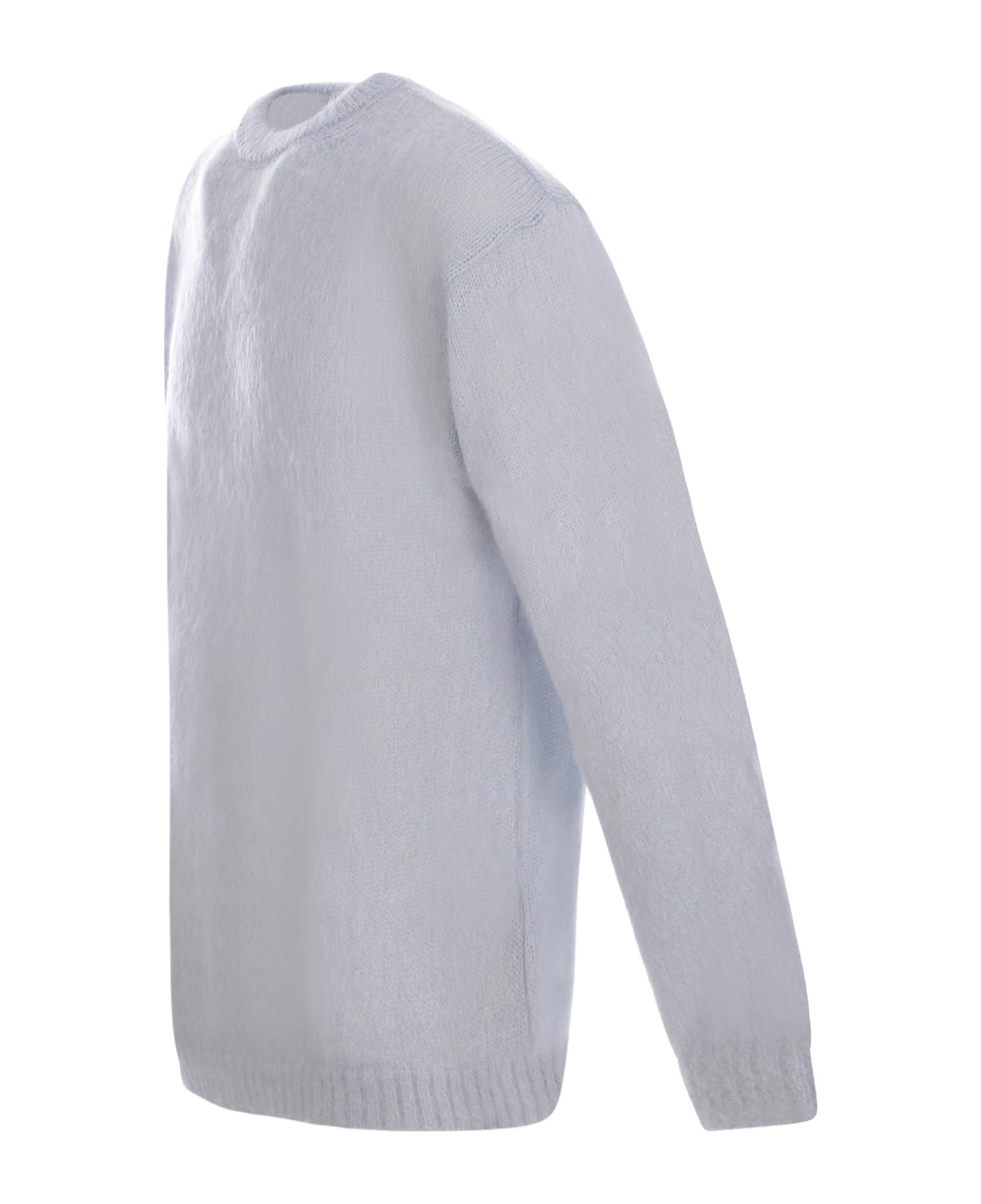 Family First Milano Sweater Family First In Mohair Wool - Celeste