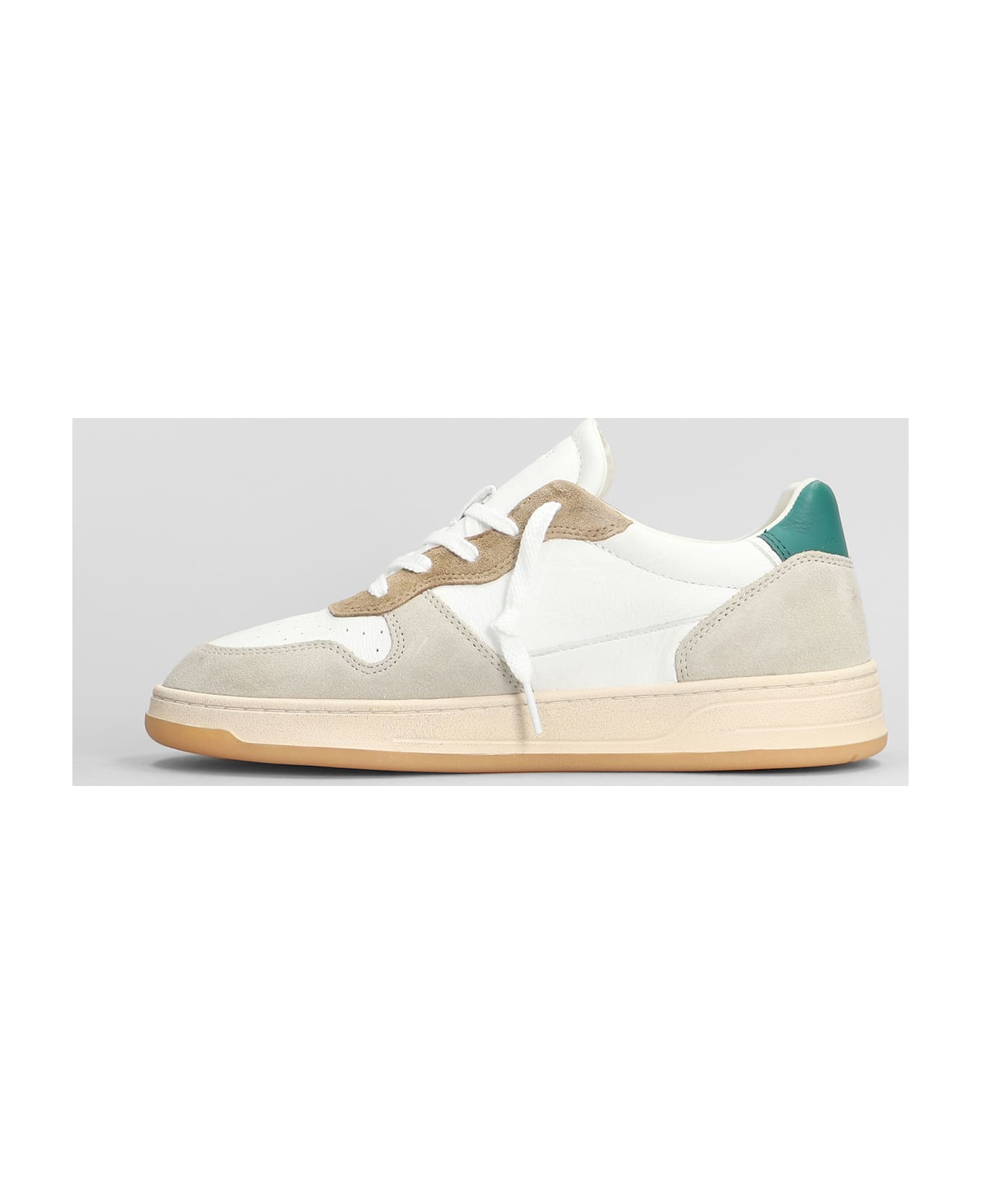 D.A.T.E. Court 2.0 Sneakers In White Suede And Leather - white