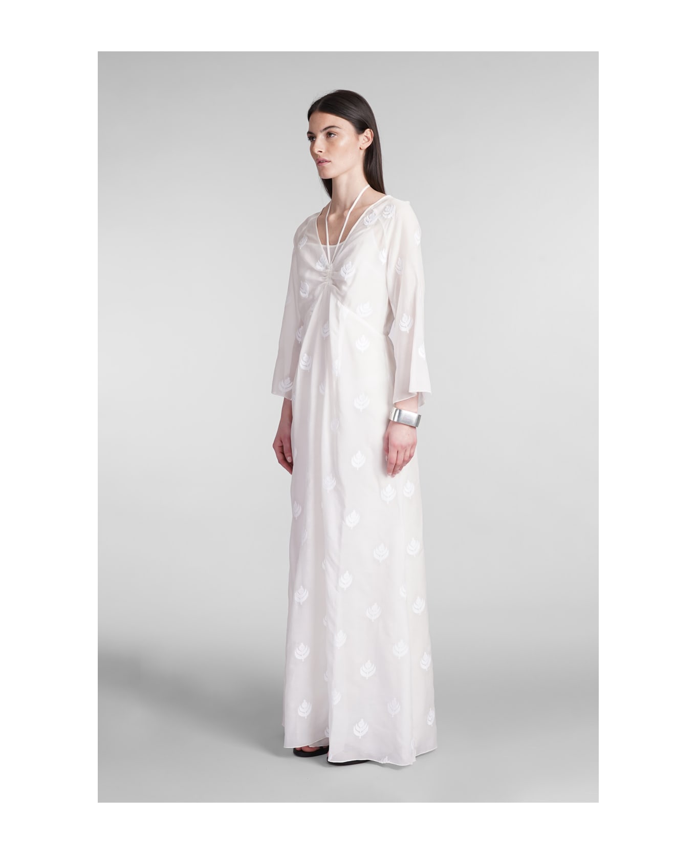 Holy Caftan Aminia Lev Dress In White Cotton - white
