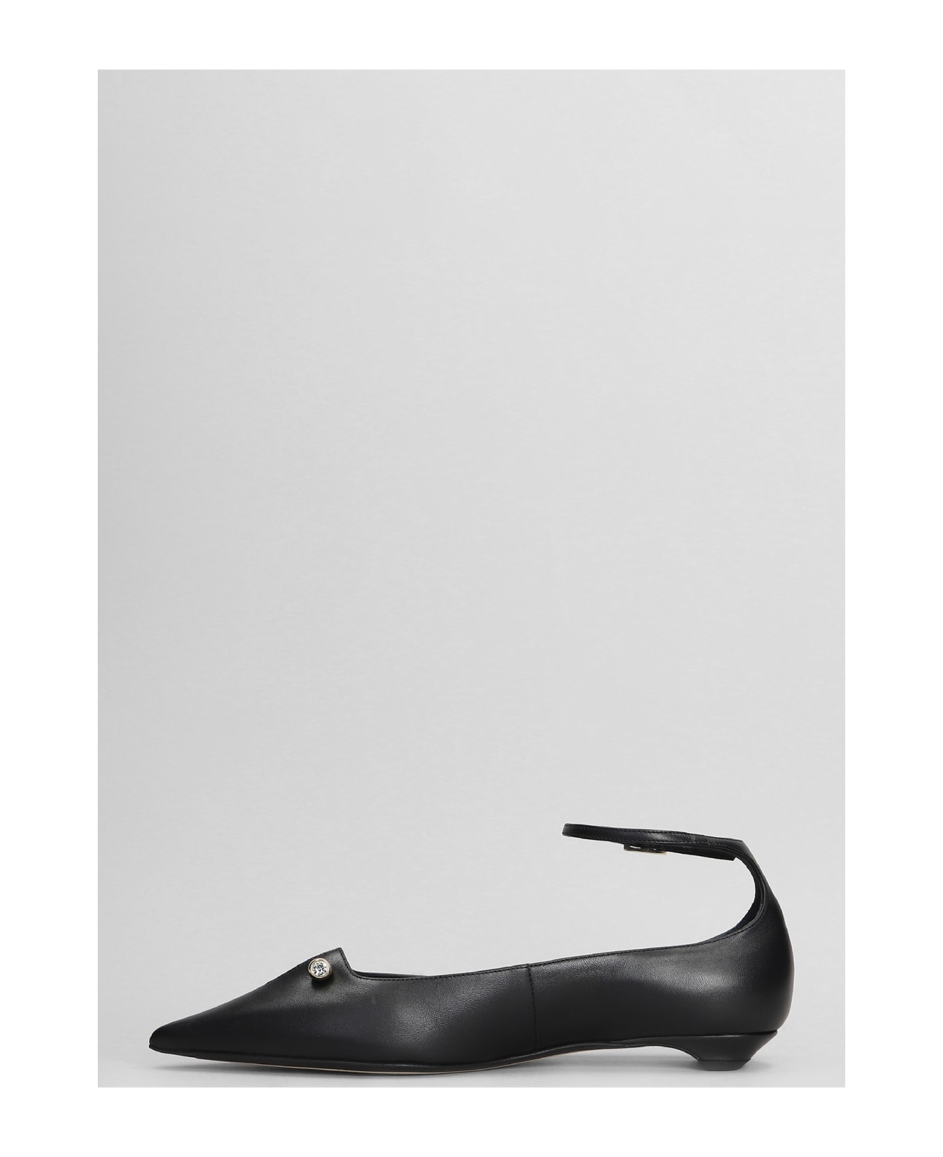 Alevì Chiara 015 Ballet Flats In Black Leather - black