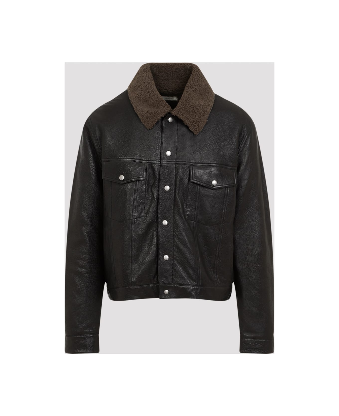 Saint Laurent Lamb Leather Jacket - Noir Vert Officier