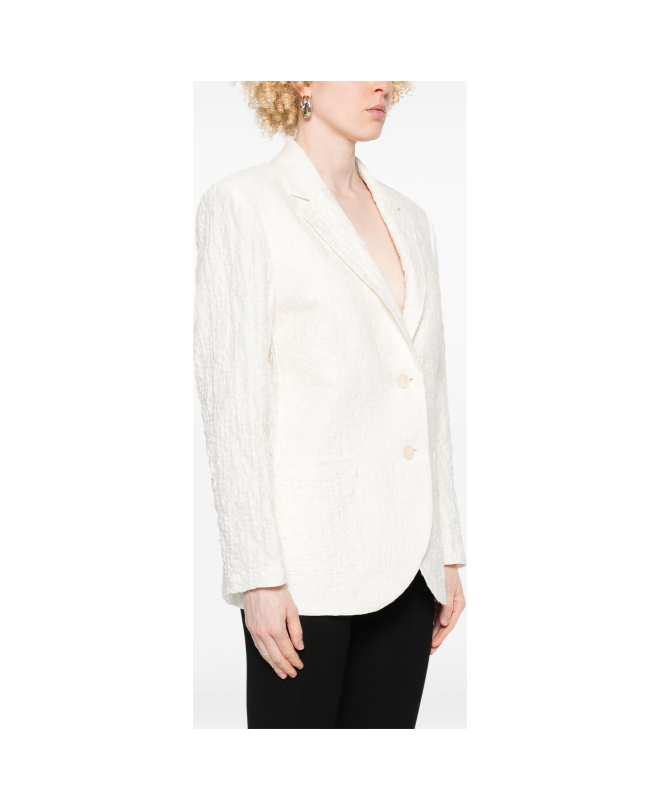 Harris Wharf London Cotton Blend Blazer Jacket - White